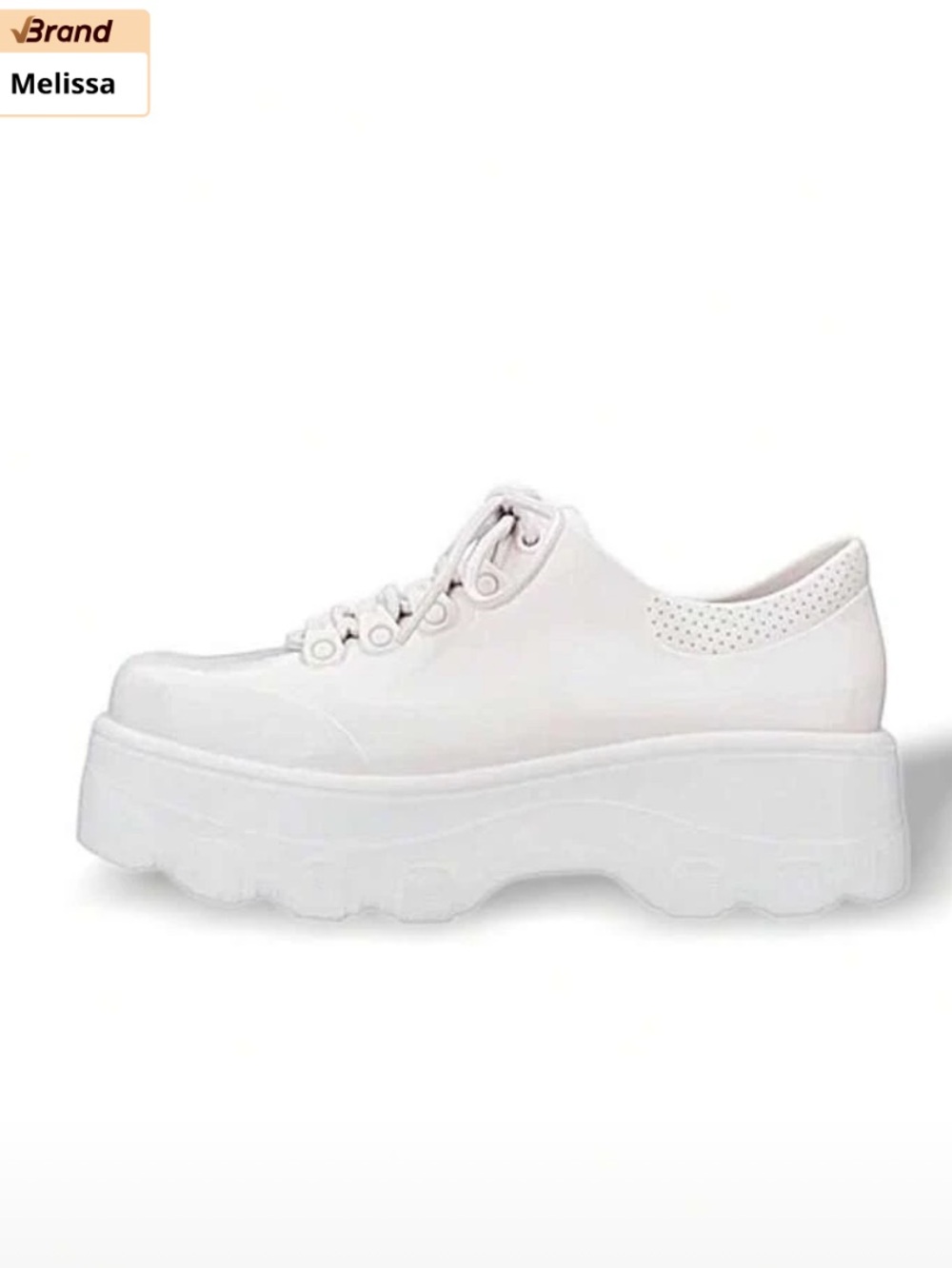 Melissa White Platform Lace-Up Sneakers with box very comfy